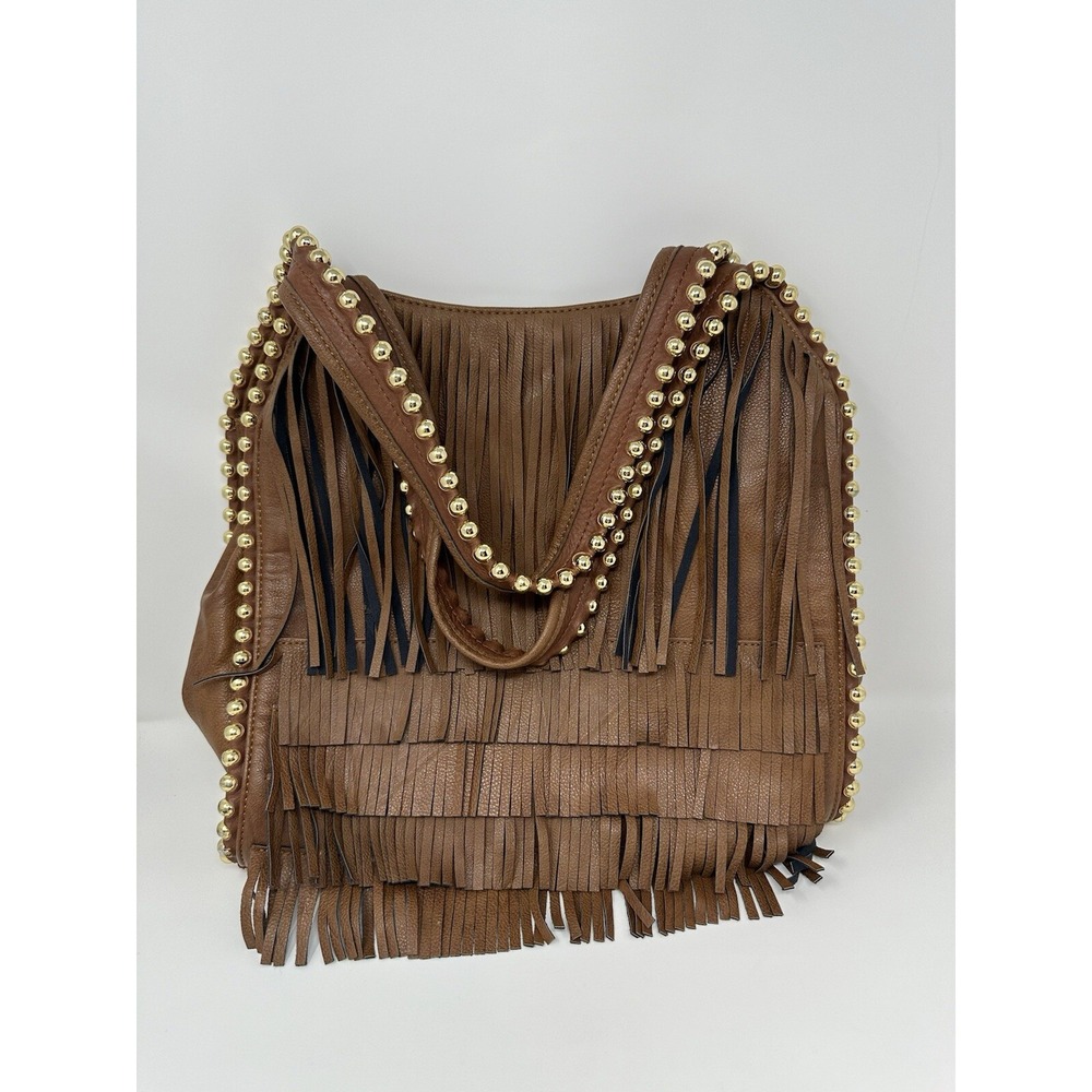 Big Buddah Fringe Large Tote Brown